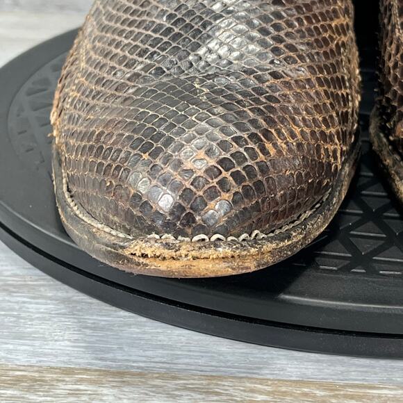 Vintage Tony Lama Men’s Python Snake Skin Cowboy Boots Style 8116 Size 11.5 - Picture 12 of 12